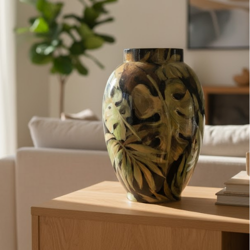 VASE LEAVES DESIGN JAR