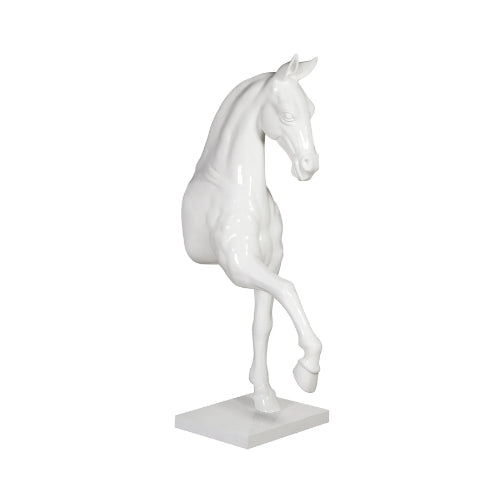 VASE HALF HORSE WHITE