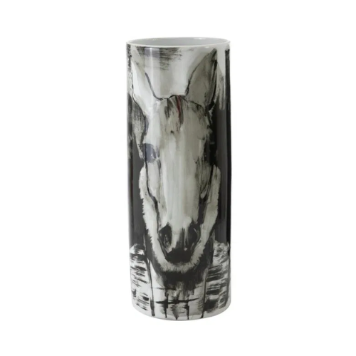 HANDPAINTED ANIMAL PORCELEIN VASE
