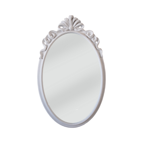 MIRROR OVAL STONE GRY