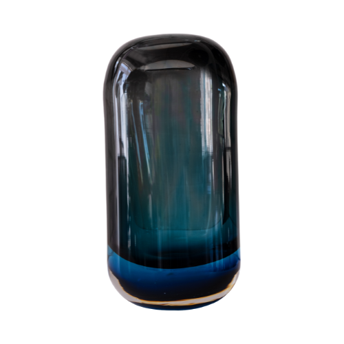 VASE BLUE GLASS