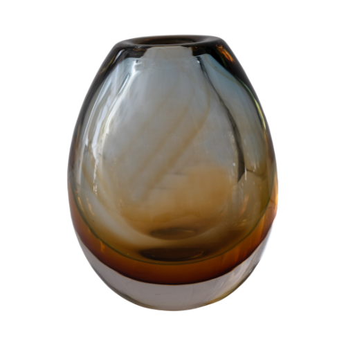 VASE OVAL SHAPE COLORED