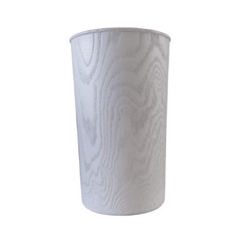 WHITE WOODEN VASE