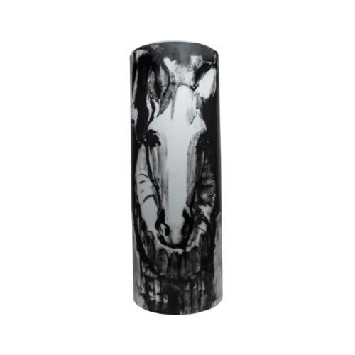 HANDPAINTED ANIMAL PORCELAIN VASE