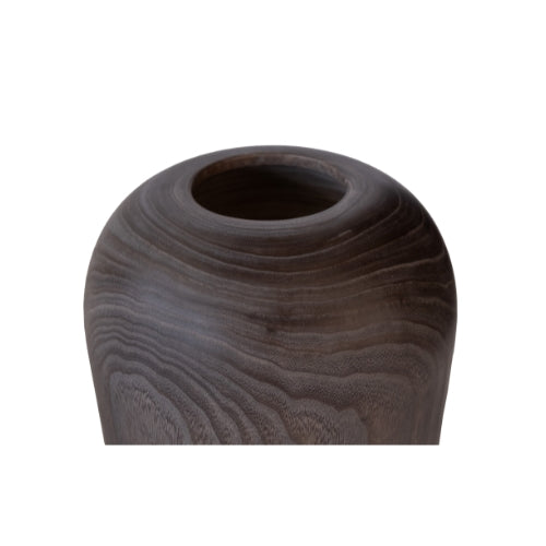 WOODEN BROWN VASE