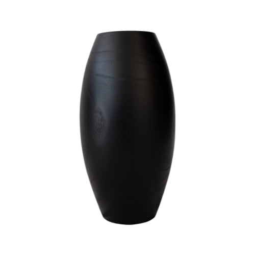 WOODEN BLACK VASE