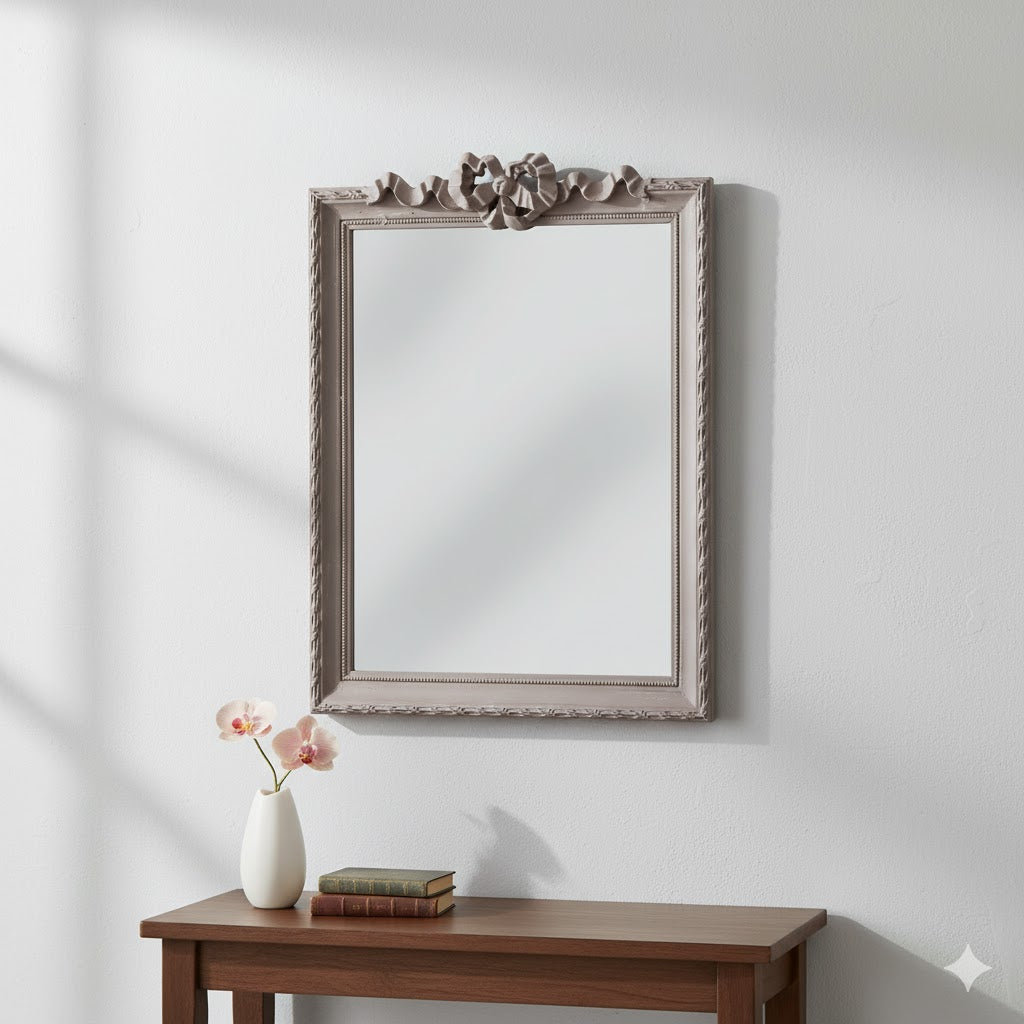MIRROR RECTANGULAR ANTIQUE TAUPE