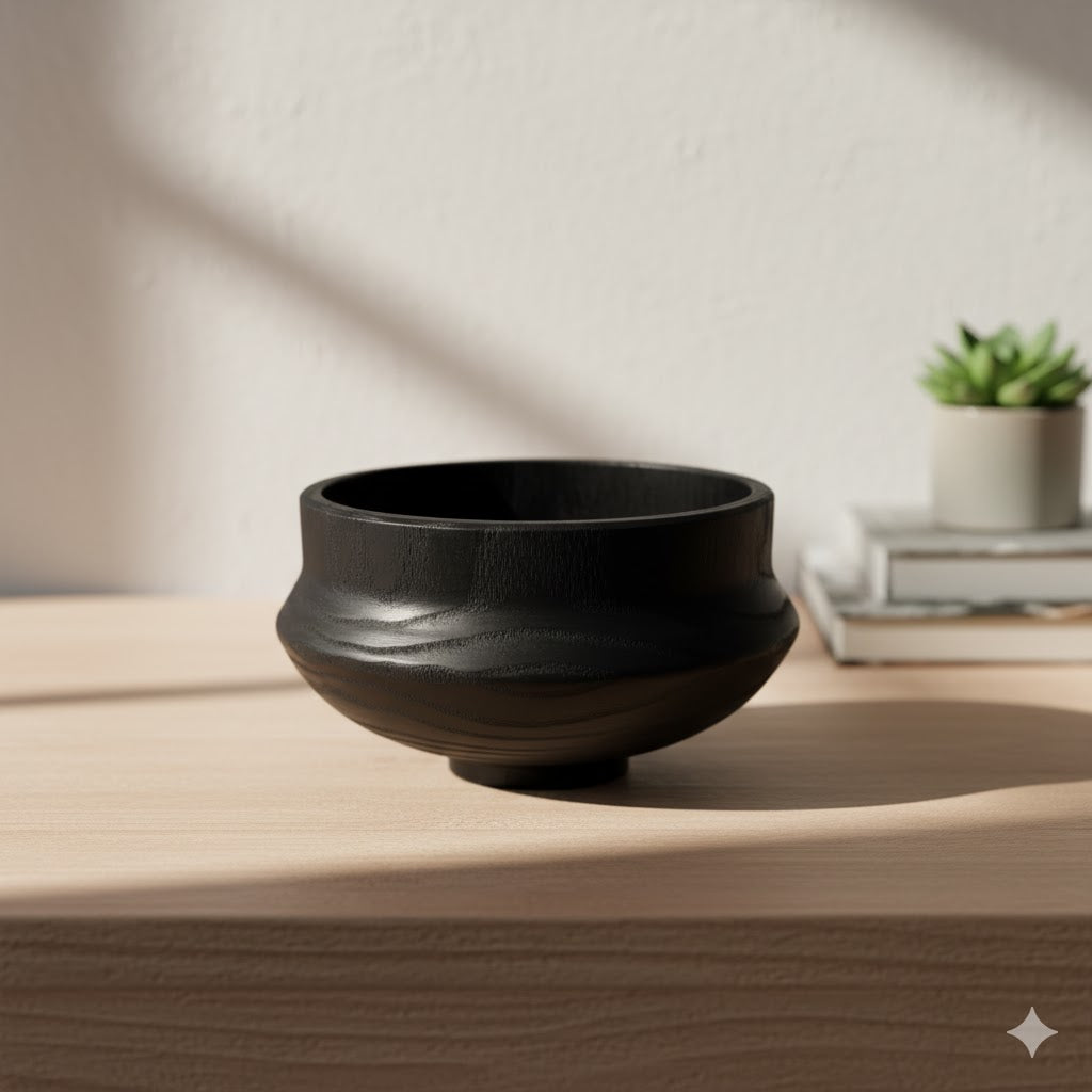 WOODEN DECORATIVE VASE