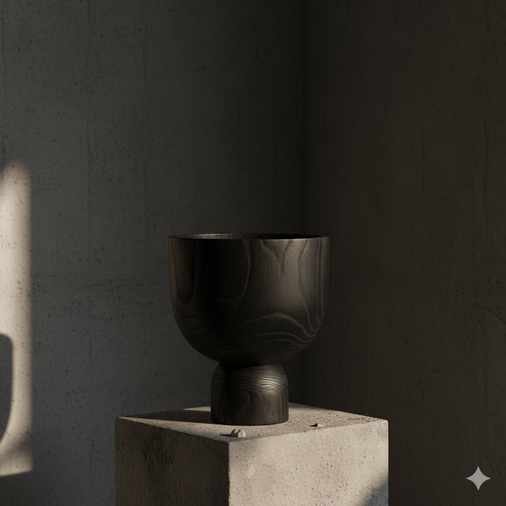 WOODEN DECORATIVE VASE